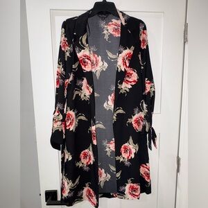 Miss Selfridge Black and Red Floral Jacket